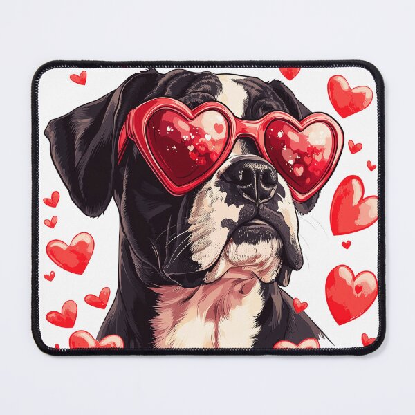 Item preview, Retrato de perro boxer de San Valentín designed and sold by TheAnimalZ00.