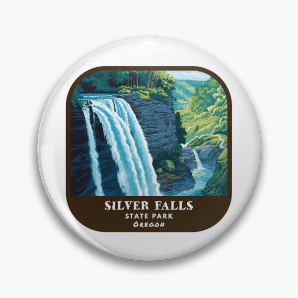 Item preview, Vintage Silver Falls State Park (Oregon State Park) designed and sold by RabbitK.