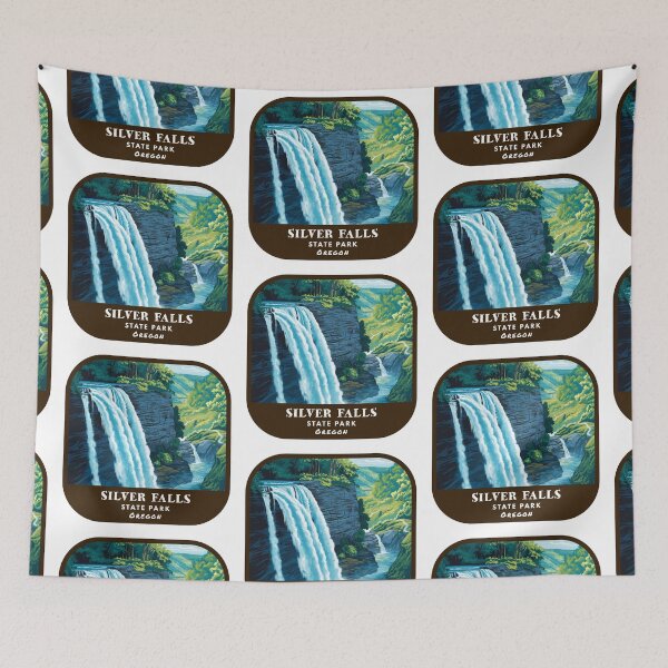 Item preview, Vintage Silver Falls State Park (Oregon State Park) designed and sold by RabbitK.