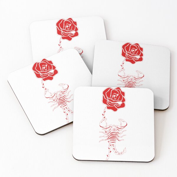 Item preview, Valentine’s Day scorpion with rose designed and sold by InkKountess.