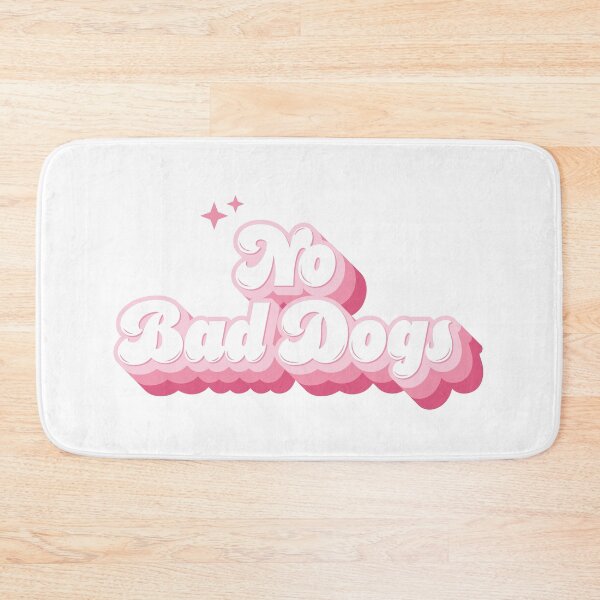 Item preview, No Bad Dogs Pink Retro Typography designed and sold by KodiakGoods.