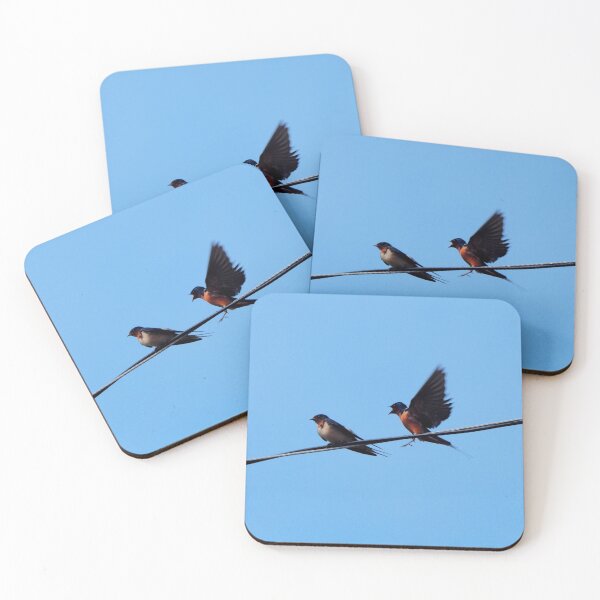Item preview, Barn Swallows Perched On a Wire designed and sold by BackyardBirder.