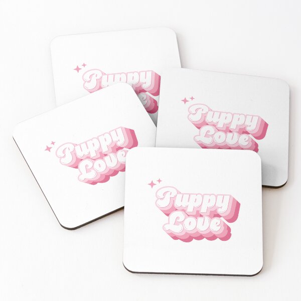 Item preview, Puppy Love Pink Retro Typography designed and sold by KodiakGoods.