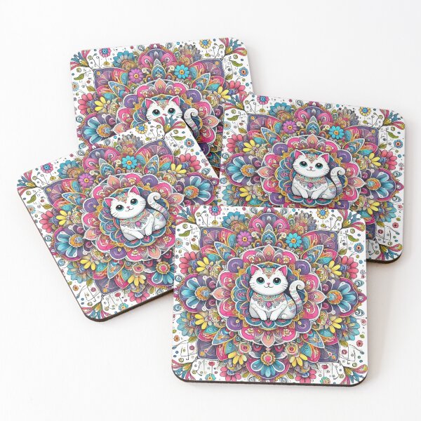 Item preview, cat mandala designed and sold by anarojas96.