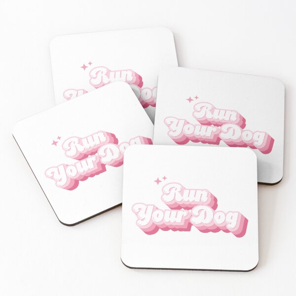 Item preview, Run Your Dog Pink Retro Typography designed and sold by KodiakGoods.