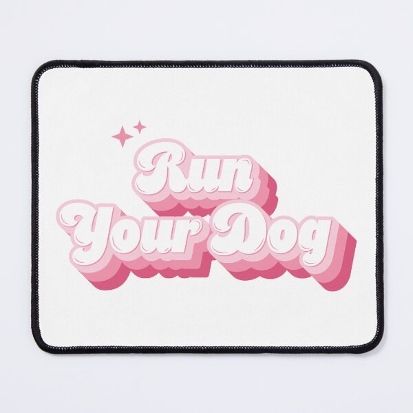 Item preview, Run Your Dog Pink Retro Typography designed and sold by KodiakGoods.
