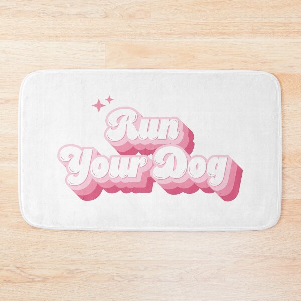 Item preview, Run Your Dog Pink Retro Typography designed and sold by KodiakGoods.