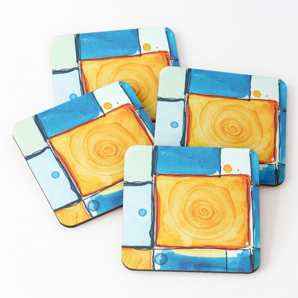 Item preview, Vibrant Abstract Squares With Spiral Detail designed and sold by ChrisButler.