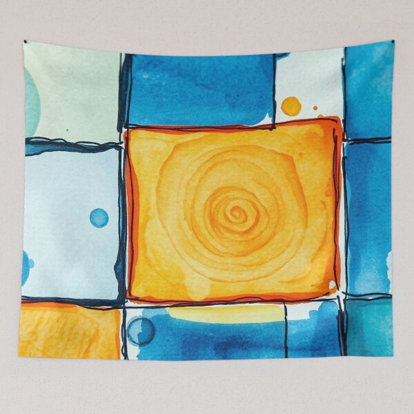 Item preview, Vibrant Abstract Squares With Spiral Detail designed and sold by ChrisButler.