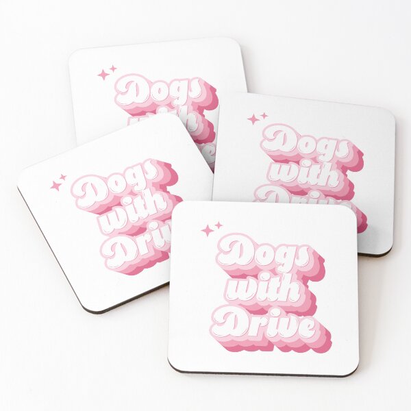 Item preview, Dogs with Drive Pink Retro Typography designed and sold by KodiakGoods.