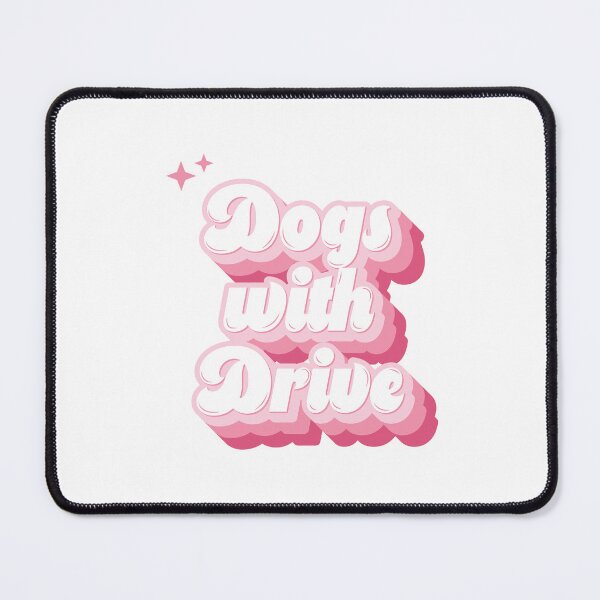 Item preview, Dogs with Drive Pink Retro Typography designed and sold by KodiakGoods.