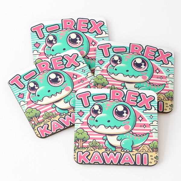 Item preview, Kawaii colorful dinosaur T-rex designed and sold by JonelleTshirts.