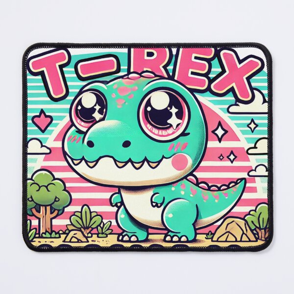 Item preview, Kawaii colorful dinosaur T-rex designed and sold by JonelleTshirts.