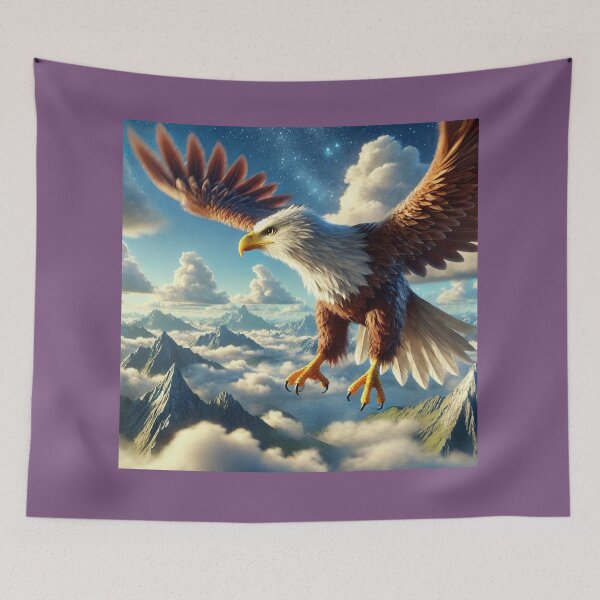 Item preview, Eagle Soaring Above the Clouds with Open Wings designed and sold by choder61.