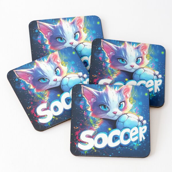 Item preview, Soccer Anime Cat Graffiti Art designed and sold by Gaming x Sports.