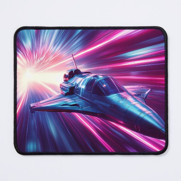 Item preview, Neon Spacecraft in Hyperspace Journey designed and sold by PixelReverb.