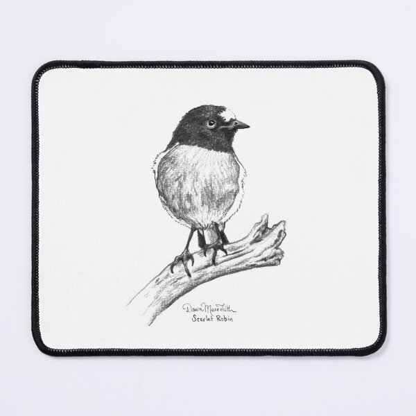Item preview, Scarlet Robin on branch designed and sold by DingbatDesigns.