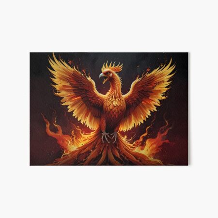 Item preview, A phoenix rising from its ashes, vibrant red and gold tone designed and sold by johndesignwaves.