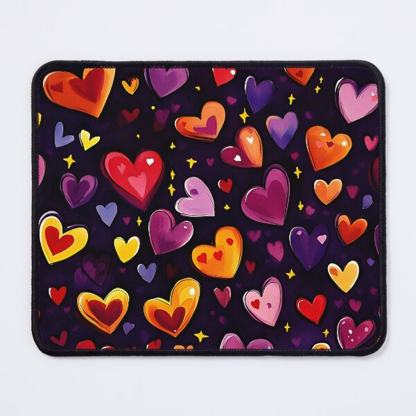 Item preview, Valentines Day Vibrant Heart Pattern Art designed and sold by Amr Siam.