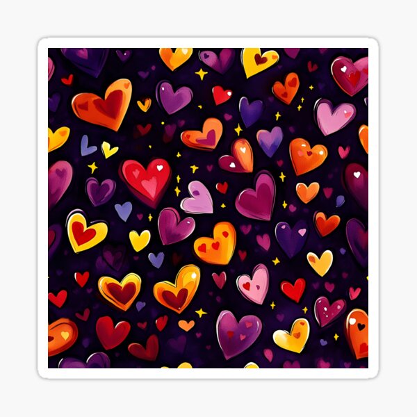 Item preview, Valentines Day Vibrant Heart Pattern Art designed and sold by Amr Siam.