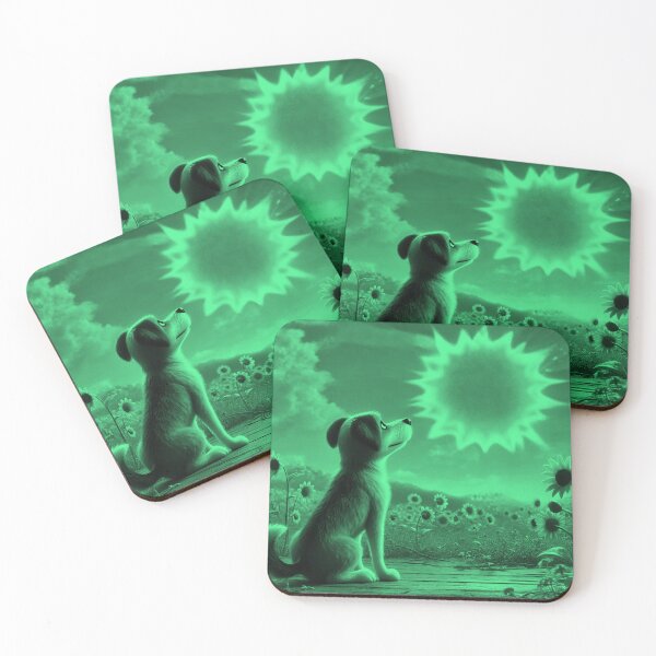 Item preview, Sunny Dog Adoring Sun in a Sunflower Field designed and sold by choder61.