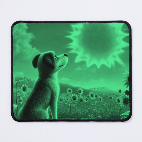 Item preview, Sunny Dog Adoring Sun in a Sunflower Field designed and sold by choder61.