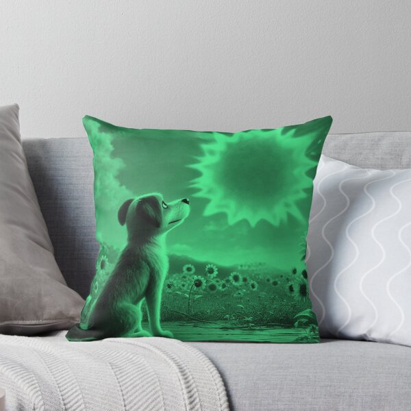 Item preview, Sunny Dog Adoring Sun in a Sunflower Field designed and sold by choder61.