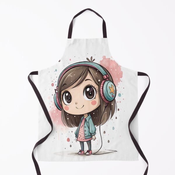 Item preview, Cool kawaii young girl wearing headphones designed and sold by glenwith1na.