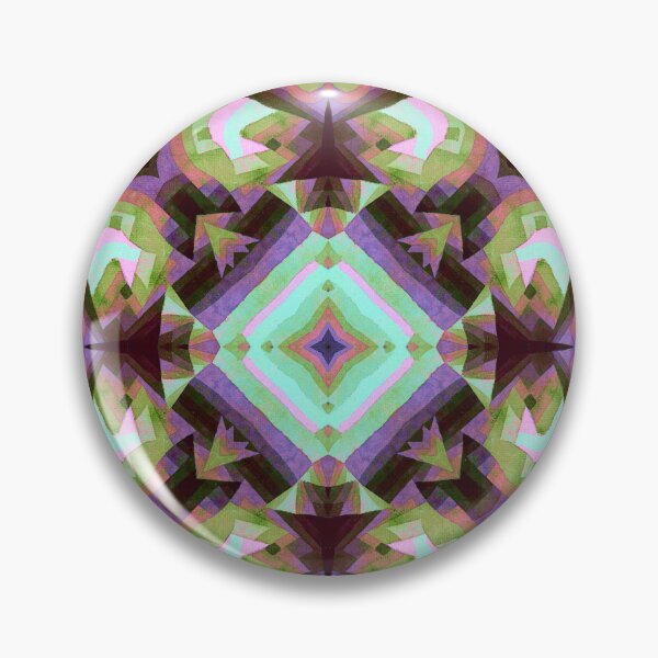 Item preview, Purple And Green Kaleidoscope With Central Diamond designed and sold by KeksWorkroom.