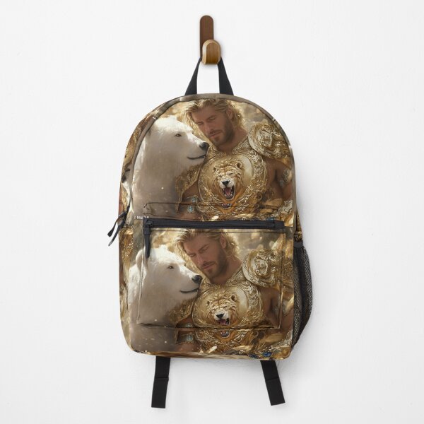 Item preview, Golden strength: warrior, bear, and lion guardians." designed and sold by Reina75.