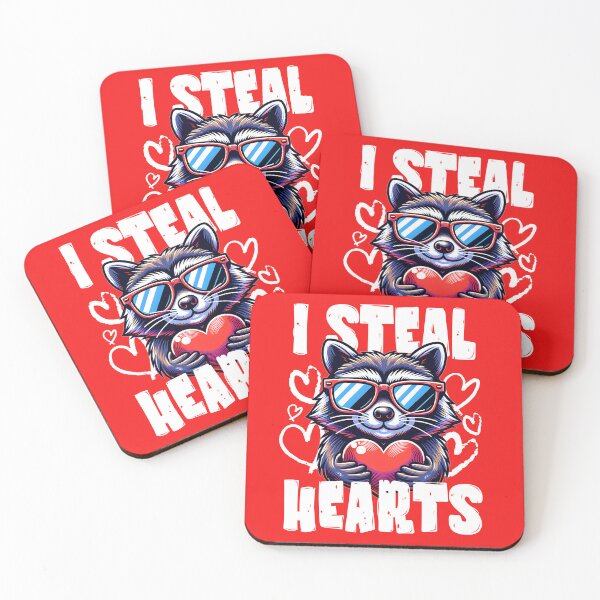Item preview, Robo corazones Mapache del día de San Valentín designed and sold by Studio Bankai.