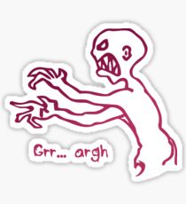 Grr Argh Monster Ombre Colours - Buffy the Vampire Slayer, Mutant Enemy, 90s, BTVS, Zombie, Joss Whedon, Buffyverse, Monster, Vampire, Grrr Arrgh Sticker