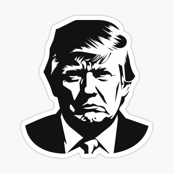 Vista previa del artículo con la obra «Foto de Trump (negro/blanco) -1», diseñado y vendido por 2SmarTees.
