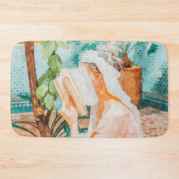 Item preview, Turkish Reader | Morocco Travel Book Club | Modern Bohemian Woman Architecture | Watercolor Painting designed and sold by 83oranges.com.
