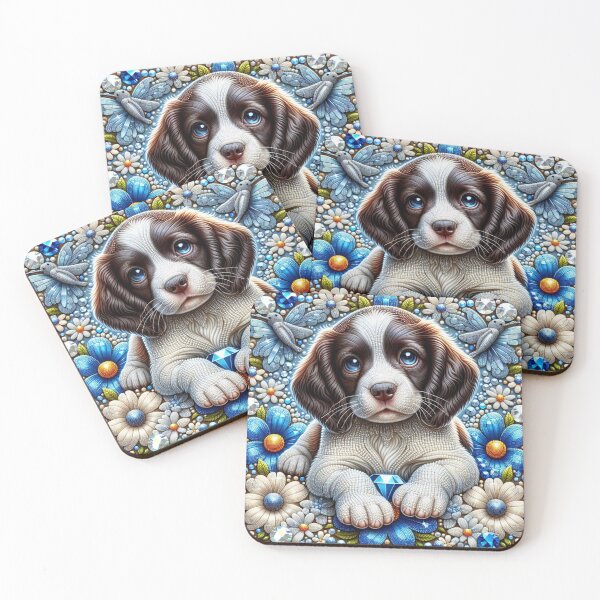 Item preview, English Springer Spaniel Puppy Diamonds and Gems designed and sold by Wags & Tails.