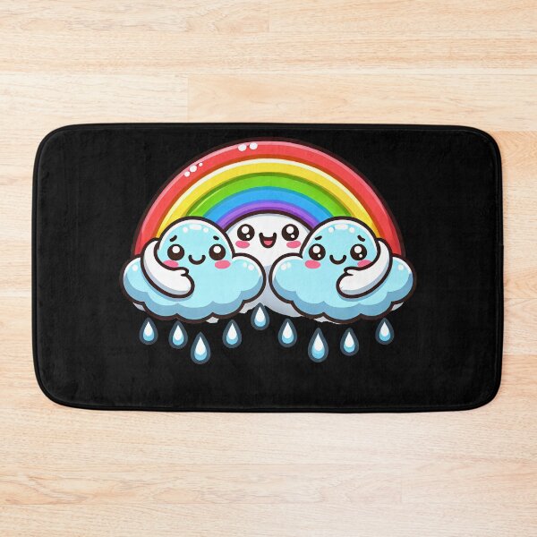 Item preview, Kawaii Rainbow with Happy Clouds Friends designed and sold by Whimsy Pop.