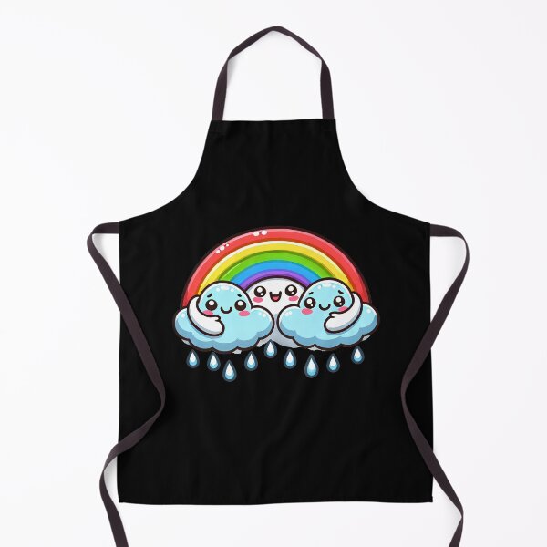 Item preview, Kawaii Rainbow with Happy Clouds Friends designed and sold by Whimsy Pop.