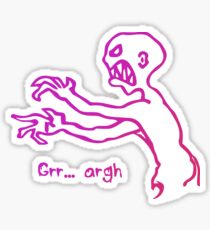 Grr Argh Monster Ombre Colours - Buffy the Vampire Slayer, Mutant Enemy, 90s, BTVS, Zombie, Joss Whedon, Buffyverse, Monster, Vampire, Grrr Arrgh Sticker