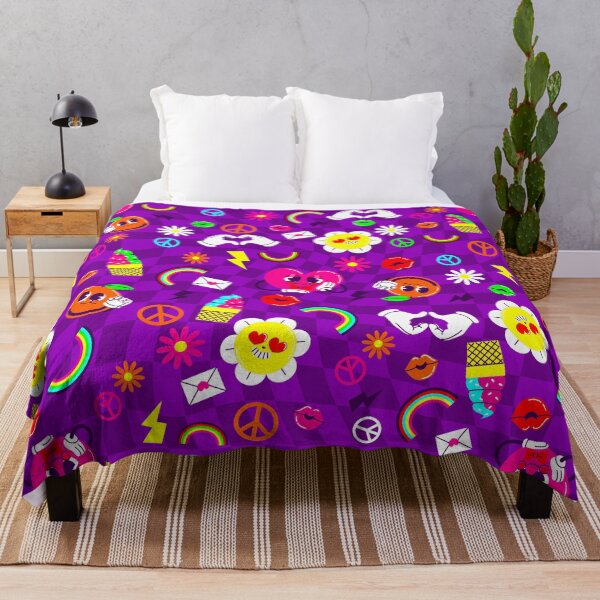 Item preview, 1960s valentines peace sign groovy rainbow purple designed and sold by Gossip Rag.