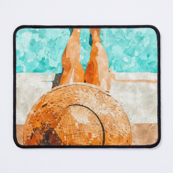 Item preview, By The Pool All Day, Summer Travel Woman Swimming, Tropical Fashion Bohemian Painting designed and sold by 83oranges.com.