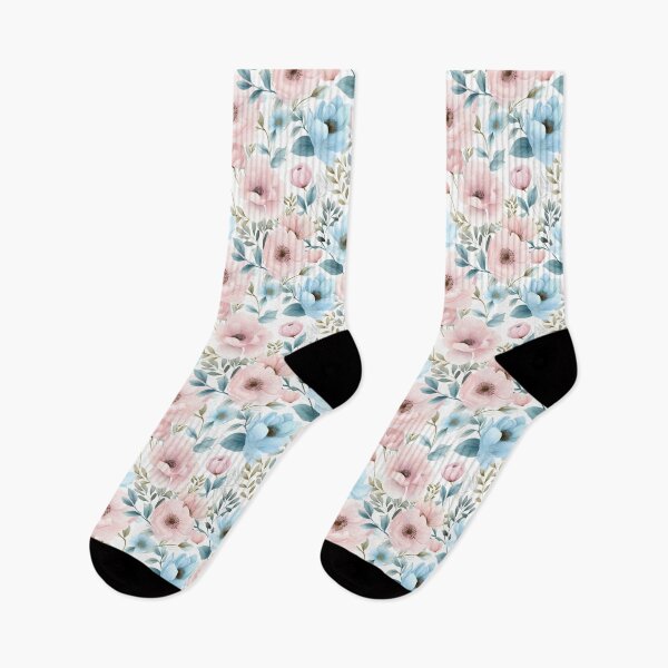 Item preview, Light Blue and Pink Pastel Floral  designed and sold by DaniUK.