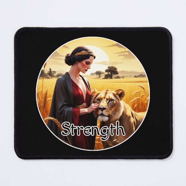 Item preview, Major Arcana Tarot Cards - Strength Powerful Woman with Lion designed and sold by Pixel Waite.