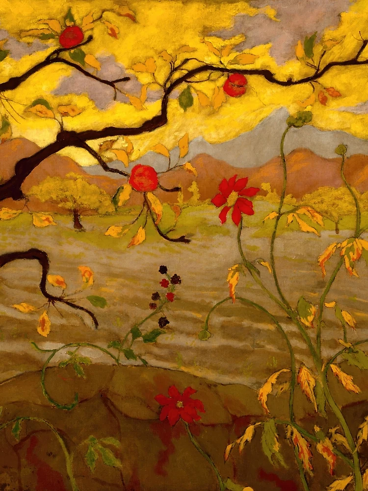 Thumbnail 3 of 3, Scarf, Paul Ranson : Apple Tree with Red Fruit (Pommier Aux Fruits Rouges) (1902) designed and sold by YNTDigitalHouse.