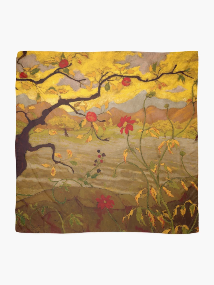 Thumbnail 2 of 3, Scarf, Paul Ranson : Apple Tree with Red Fruit (Pommier Aux Fruits Rouges) (1902) designed and sold by YNTDigitalHouse.