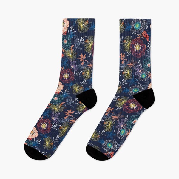 Aperçu de l'œuvre Motif floral fluo créée et vendue par FamArts.