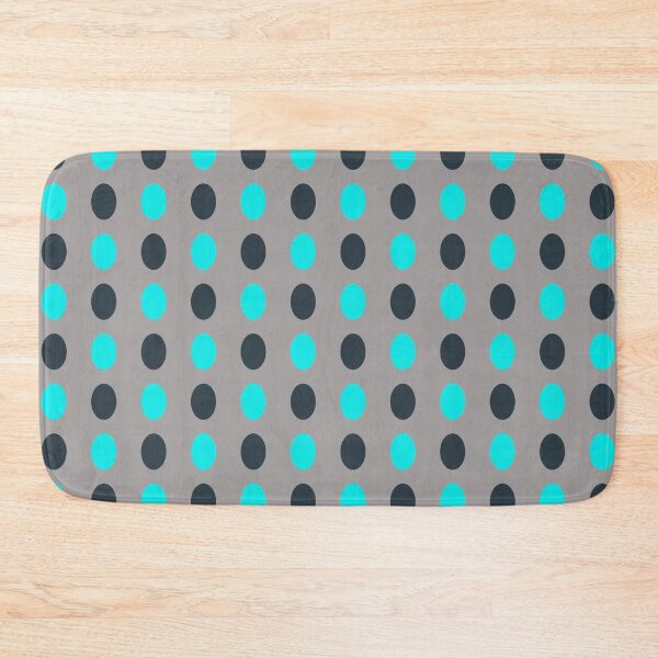Item preview, Oval Shapes in Turquoise and Navy Blue designed and sold by KeksWorkroom.