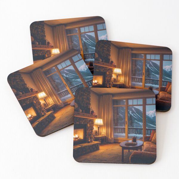 Item preview, Warm Hearth: Mountain Peaks Beyond the Window designed and sold by BlareBlare.