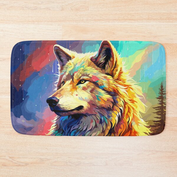 Artikelvorschau, Mystischer Regenbogenwolf - Mutig und verträumt entworfen und verkauft von Artbyminga.