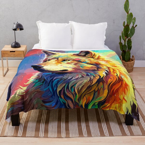 Artikelvorschau, Mystischer Regenbogenwolf - Mutig und verträumt entworfen und verkauft von Artbyminga.