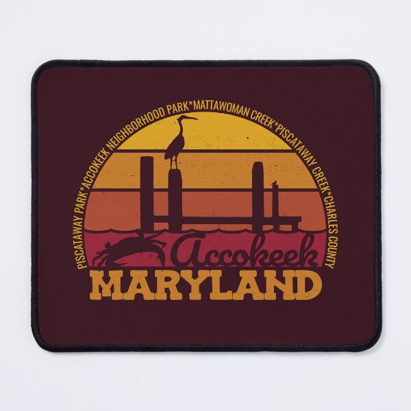Item preview, Accokeek Maryland Sunset Retro Local Pride Logo designed and sold by CRHPOD20.